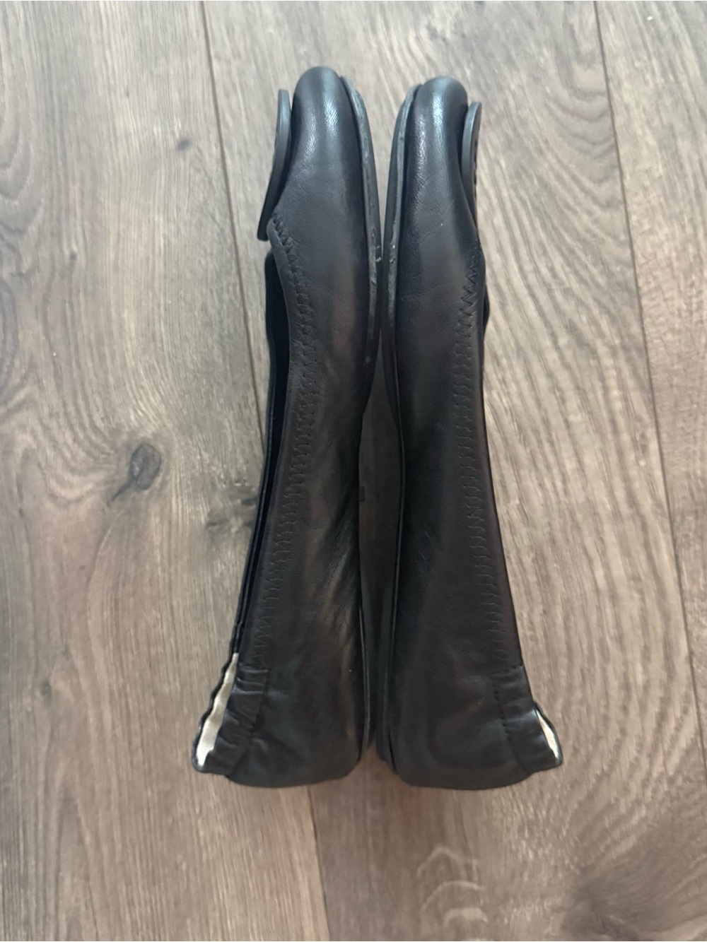 Tory Burch Minnie Reva Black Leather Ballet Flats 6.5 - Picture 10 of 10